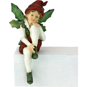 Christmas Decorations - Emmanuel, Santa's Xmas Elf Shelf Sitter Holiday Statue